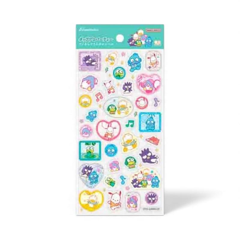 乐天商城 - サンスター文具(Sun-Star Stationery) サンリオキャラクターズ グッズ シール ラメきらクリスタル ポップデコパーティ はぴだんぶい S8817138