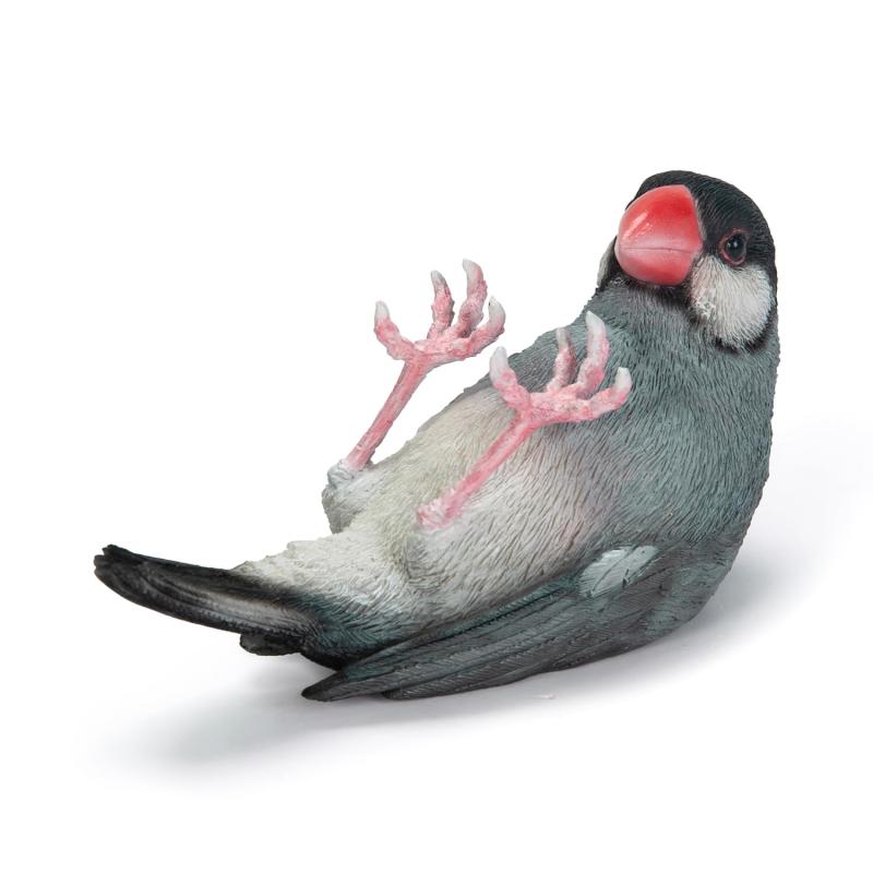 乐天商城 - ウービア 文鳥ペンホルダー 9.5×4.5×5.5cm 人形 フィギュア 置き物 アニマル 動物 ガーデン 装飾 鳥 H23184
