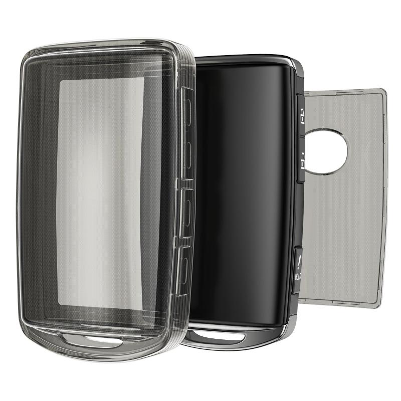 kwmobile キーカバー マツダ 3ボタン CX30 CX50 CX60 CX90 MX-30対応 キーケース - 鍵カバー TPU クリア - 車鍵 耐衝撃 保護 黒色 / 透明