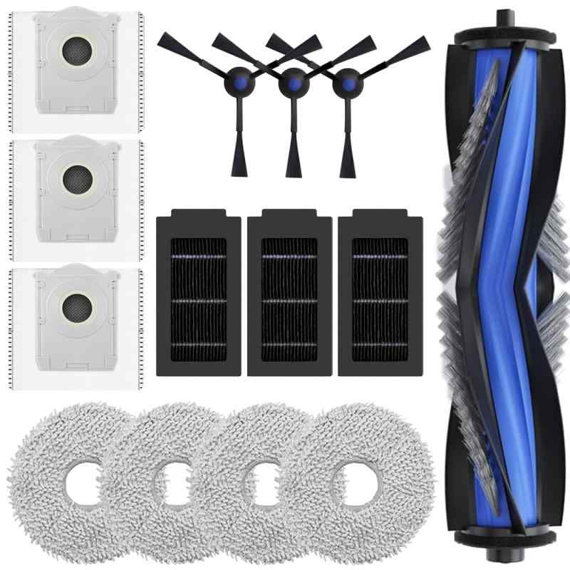 掃除機 消耗品 エコバックスに適合 T50 Pro Omni /T50 Omni 掃除機 消耗品 交換部品 紙パック3枚 モップパッド4枚 フィルター3個 サイドブラシ3個 メインブラシ1本 互換品 汎用品