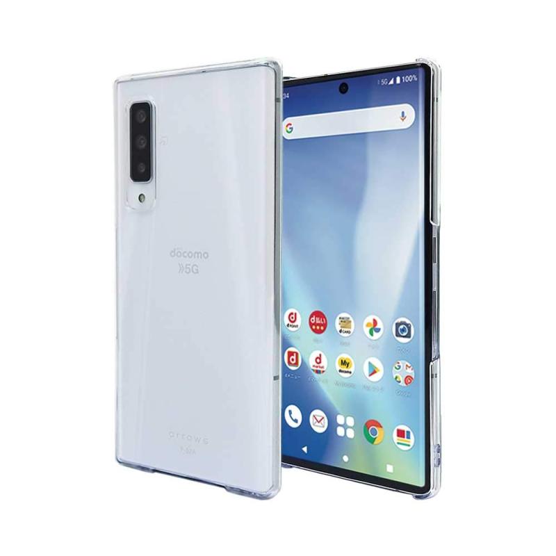 arrows NX9 F-52A 互換対応スマホケース クリア カバー 耐衝撃 薄型 耐熱性 シンプル 高光沢 軽量 ハード ポリカーボネート ストラップホール付  (arrows NX9, クリア)