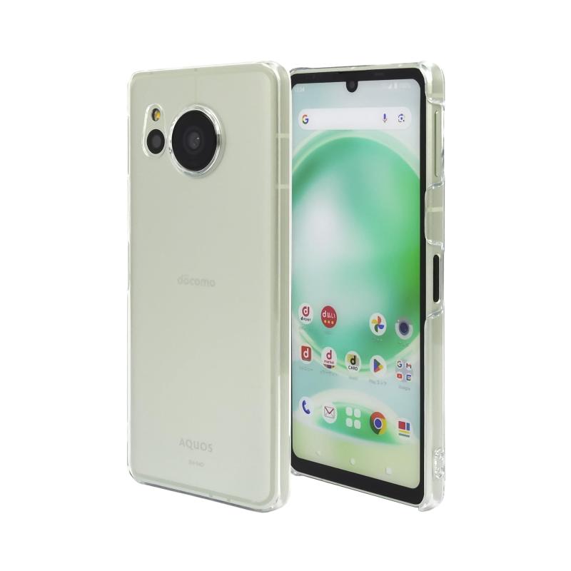 AQUOS sense8 SH-54D SHG11 SH-M26 スマホケース クリア カバー 耐衝撃 薄型 耐熱性 シンプル 高光沢 軽量 ハード ポリカーボネート ストラップホール付  (AQUOS sense8)