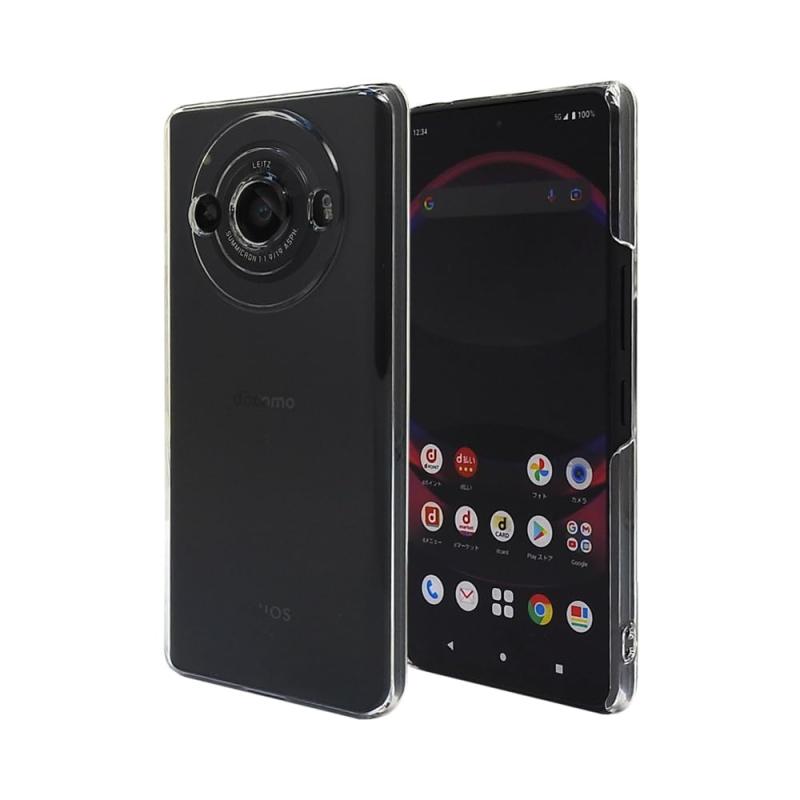 AQUOS R8 Pro SH-51D スマホケース クリア カバー 耐衝撃 薄型 耐熱性 シンプル 高光沢 軽量 ハード ポリカーボネート ストラップホール付 
