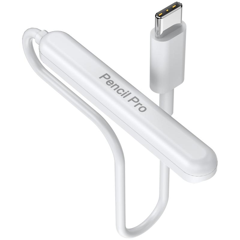 USBケーブル付き磁気ワイヤレス充電器 Apple Pencil Pro専用、便利な充電スタンド、PencilPro最新モデル用LED充電インジケーター付き