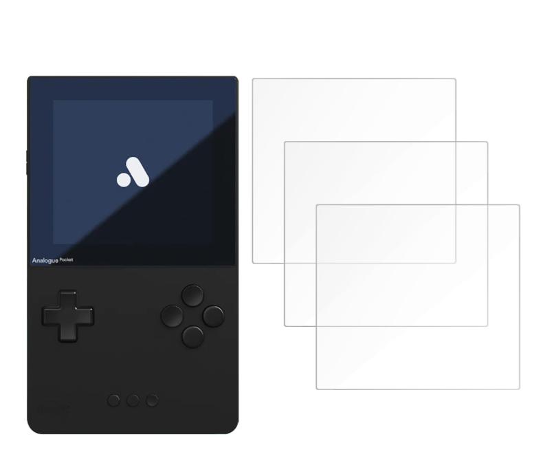 SCDIYEER 3pcs に適用されるAnalogue pocket アナログポケットのスクリーンセーバーと互換性があり、傷付き防止、取り付け容易、強化ガラス