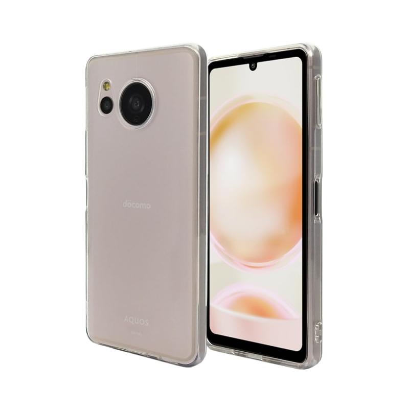 AQUOS sense8 SH-54D SHG11 SH-M26 スマホケース クリア カバー 耐衝撃 薄型 耐熱性 シンプル 高光沢 軽量 ソフト ラバーケース ストラップホール付  (AQUOS sense8 SH-54D SHG1