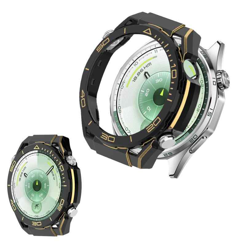 HUAWEI Watch GT 6 46MM Case Cover with Integrated Glass Film 【NOUKAJU】For HUAWEI Watch GT 6 46MM Smartwatch Case Protective Film PC + Tempered Glass Cover Integrated Full Protection Ultra