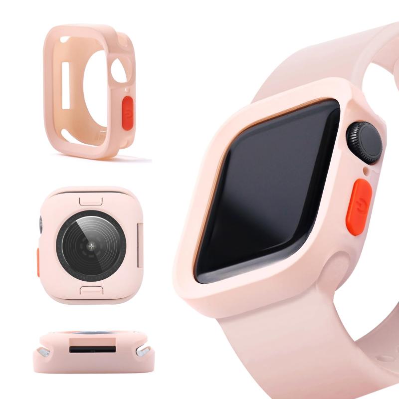 ウェアプラネット Apple Watch 用 ケース 41/40mm 対応 【Series 9-4、SE 3-1】 FLUFFY POT ソフトケース 落下 衝撃 吸収 ディスプレイ 保護カバー アップルウォッチ カバー WP26944 ベビーピンク [国内正規【対応機種】Apple Watch 41mm(Series 9/8/7)、Apple Watch 40mm(6/5/4)、Apple Watch SE 40mm（SE 3/2/1）【滑らかな質感や丸みを帯びた形状の美しさを兼ね備えたデザイン】陶器のような質感と、柔らかく曲線的な形状を取り入れたデザインです。【多様なカラーバリエーション】落ち着いた色合いから明るい色まで、好みに合わせて選ぶことができます。【高いベゼルで、画面を傷や衝撃から保護】ウォッチ画面が最大限に安全に保護されるよう、ベゼルが高く設計されています。【ケースを付けたまま充電可能】ケースを付けたままワイヤレス充電が可能で、利便性を損ないません。