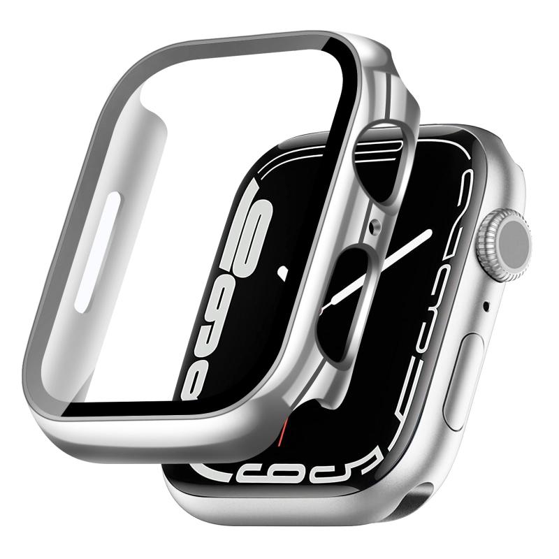 TEMEDO 対応 アップルウォッチ カバー 40mm Apple Watch SE3/SE2/SE/6/5/4 ケース メッキ加工 ガラスフィルム 一体型 高感度タッチ キズ防止 PC素材 全面保護 二重構造 高耐久 高透過率 装着簡单(