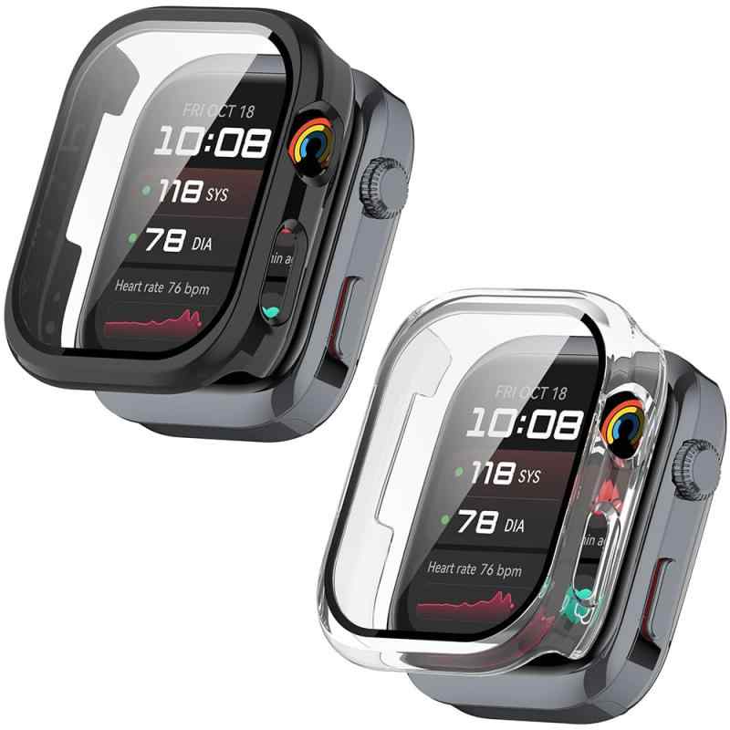 [2枚セット]For HUAWEI WATCH D2 ケース フィルム 強化ガラスフィルム ガラスフイルム一体型ケース 【SHANCHI】 PC + 強化ガラス素材、全面保護、簡単な取り付け、高い光透過率、衝撃吸収/防塵/耐傷