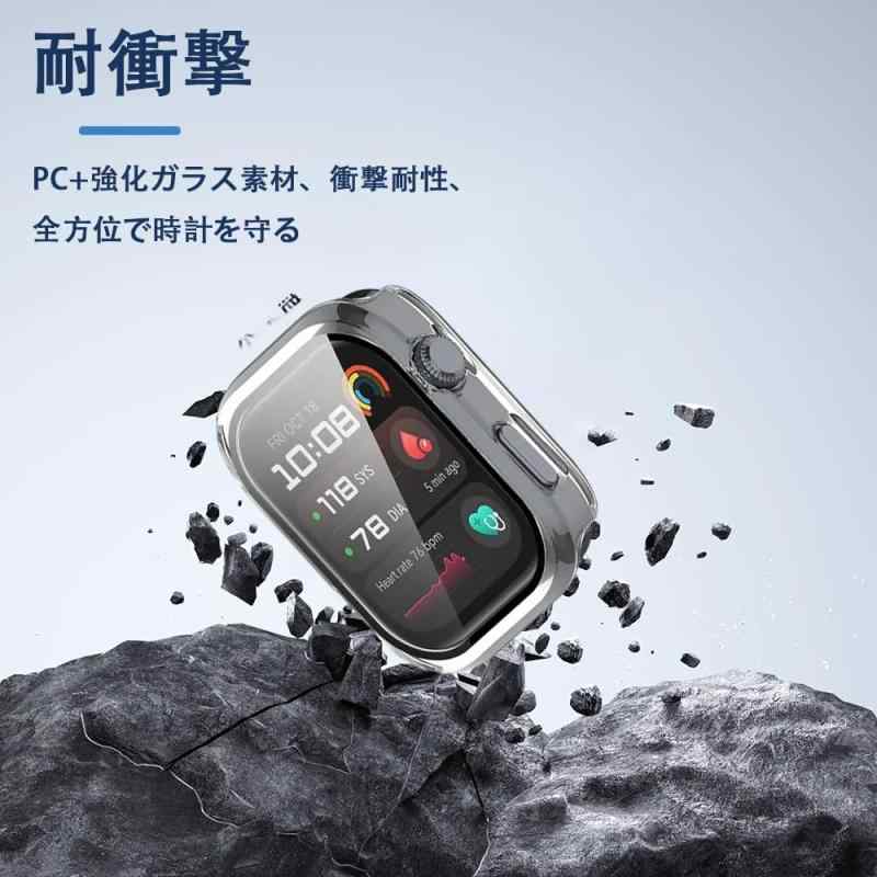 コマンドの[2枚セット]For HUAWEI WATCH D2 ケース フィルム 強化ガラスフィルム ガラスフイルム一体型ケース 【SHANCHI】 PC + 強化ガラス素材、全面保護、簡単な取り付け、高い光透過率、衝撃吸収/防塵/耐傷｜アングル2