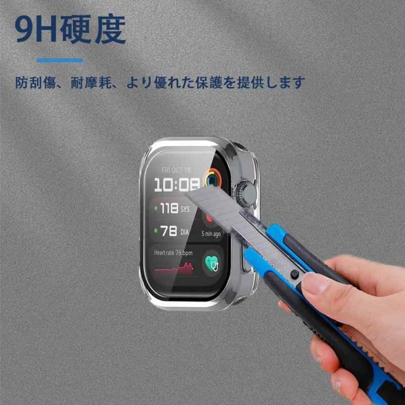 コマンドの[2枚セット]For HUAWEI WATCH D2 ケース フィルム 強化ガラスフィルム ガラスフイルム一体型ケース 【SHANCHI】 PC + 強化ガラス素材、全面保護、簡単な取り付け、高い光透過率、衝撃吸収/防塵/耐傷｜アングル3