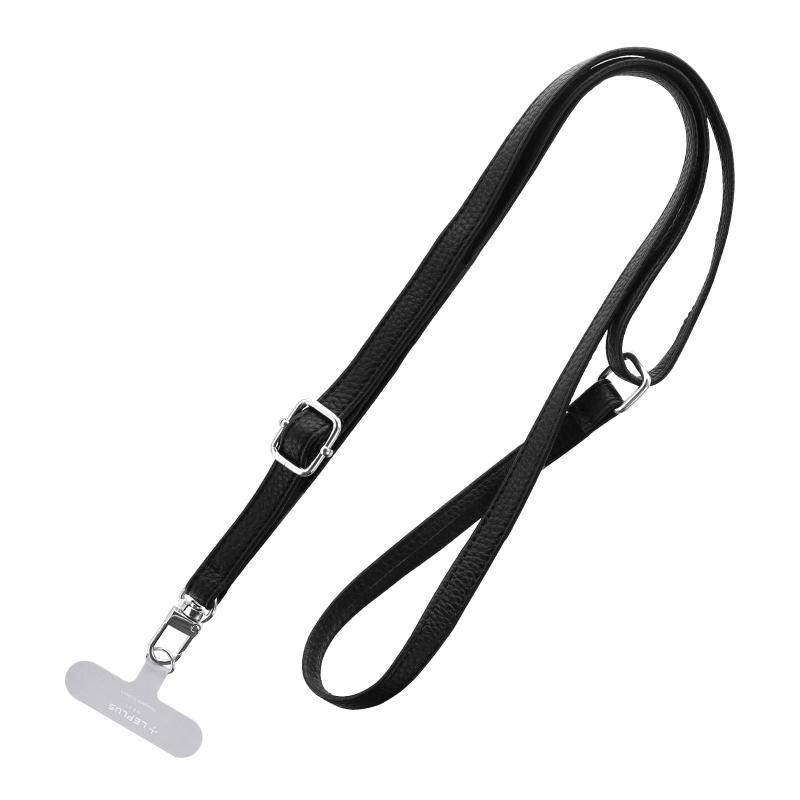  ショルダーストラップ SHOULTY MULTI STRAP PUレザータイプ ブラック LN-MSS02BK
