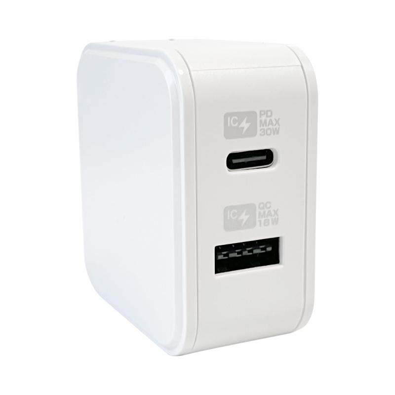 カシムラ 最大PD30W USB-A+Type-C AC充電器 NAC-048