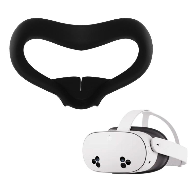 kwmobile Meta Quest 3S対応 フェイスカバー - VRゴーグル VRメガネ 簡単装着 汚れ防止 防汗 - 黒色