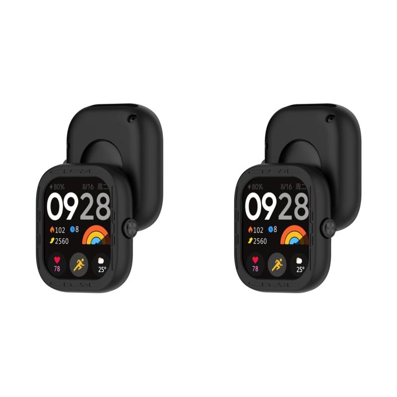 PINHEN Protective Case for Redmi Watch 4 [5-Piece Set] Silicone Cover, Soft, Shockproof, Easy to Attach and Detach Smartwatch Case