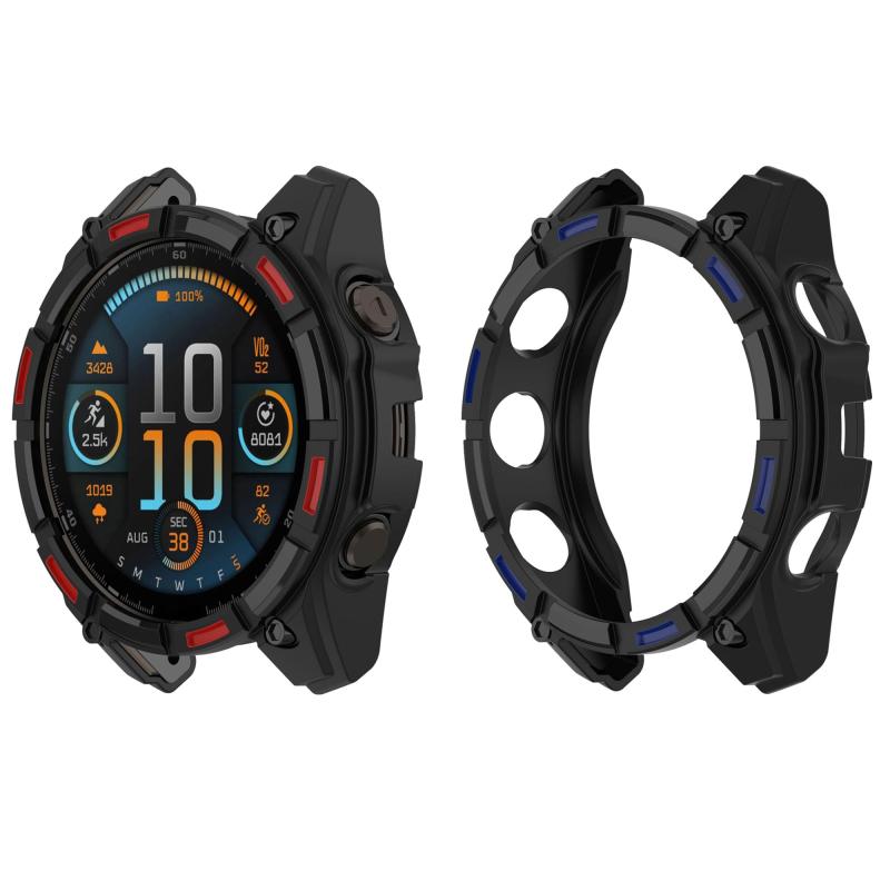  Garmin Tactix 8 Solarカバー、フレキシブルTPUスクリーン保護ケース スクラッチ防止保護カバー ガーミンTactix 8 Solar 51mm用ケース 装着簡単 男女兼用 軽量
