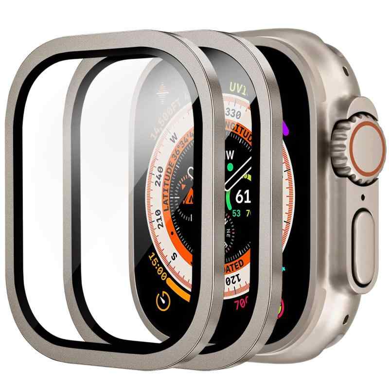 Suoman for Apple Watch Ultra 3/Ultra 2/Ultra保護フィルム(2枚）アップルウォッチ49mmフィルムfor iWatch Ultra 3/Ultra 2/Ultra ガラスフィルム 擦れ防止 耐沖撃 防指紋の9H高