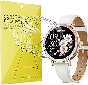 Lamshaw TIFOZEN スマートウォッチ 保護フィルム,  TPU素材 簡単貼り 全面カバー 汚れ防止 傷防止 貼り替え可能 対応 TIFOZEN DR05 1.27 インチ スマートウォッチ
