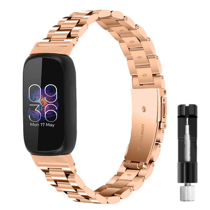 XZSJ バンド 適応 Fitbit Inspire 3,交換バンドステンレススチール ビジネス風 調節工具付き