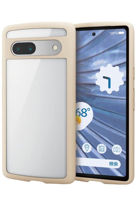 エレコム Google Pixel 7a ケース 透明 耐衝撃 薄型 軽量 TOUGH SLIM LITE フレームカラー 背面クリア ストラップホール付き 