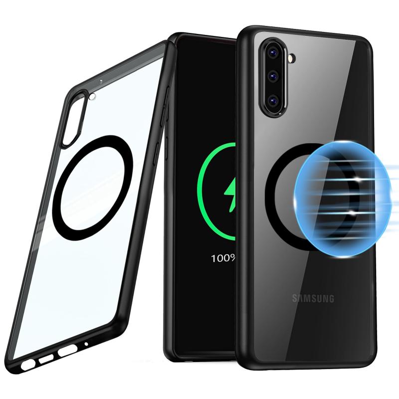 Guizzcg Magnetic Case Soft TPU Bumper + Clear Back Slim Shockproof Drop Protection