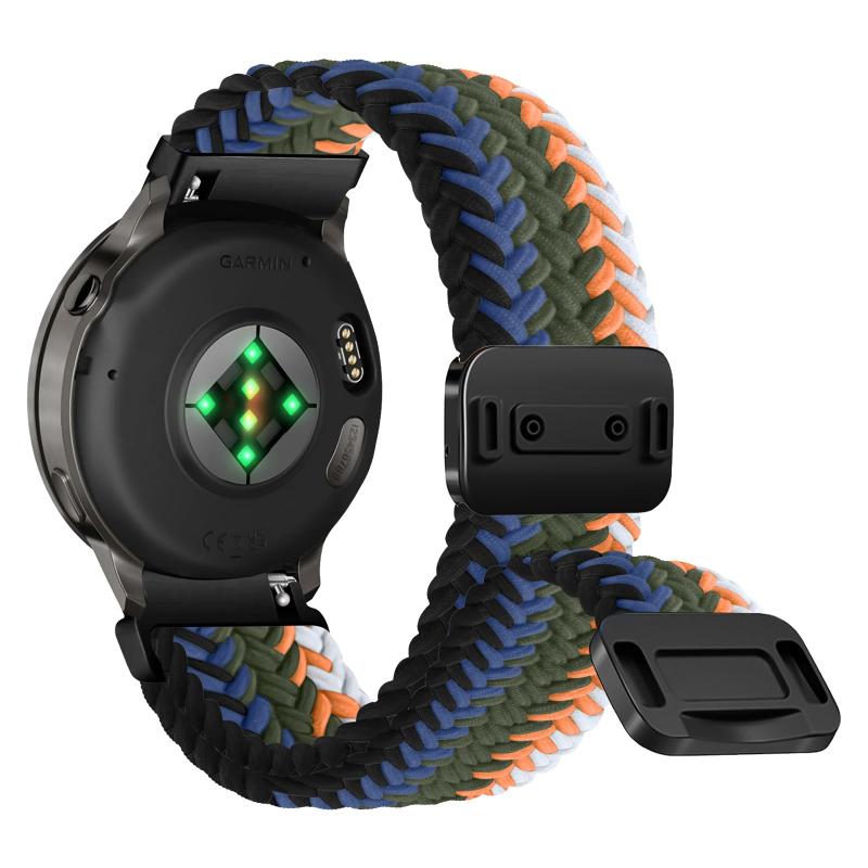  20mm/22mm バンド スマートウォッチバンド ナイロン編み 伸縮性 磁気バックル 軽量 通気性 サイズ調整可能 着脱簡単 多機種対応 交換用ベルト 男女兼用 カラフル おしゃれ 快適フィッ