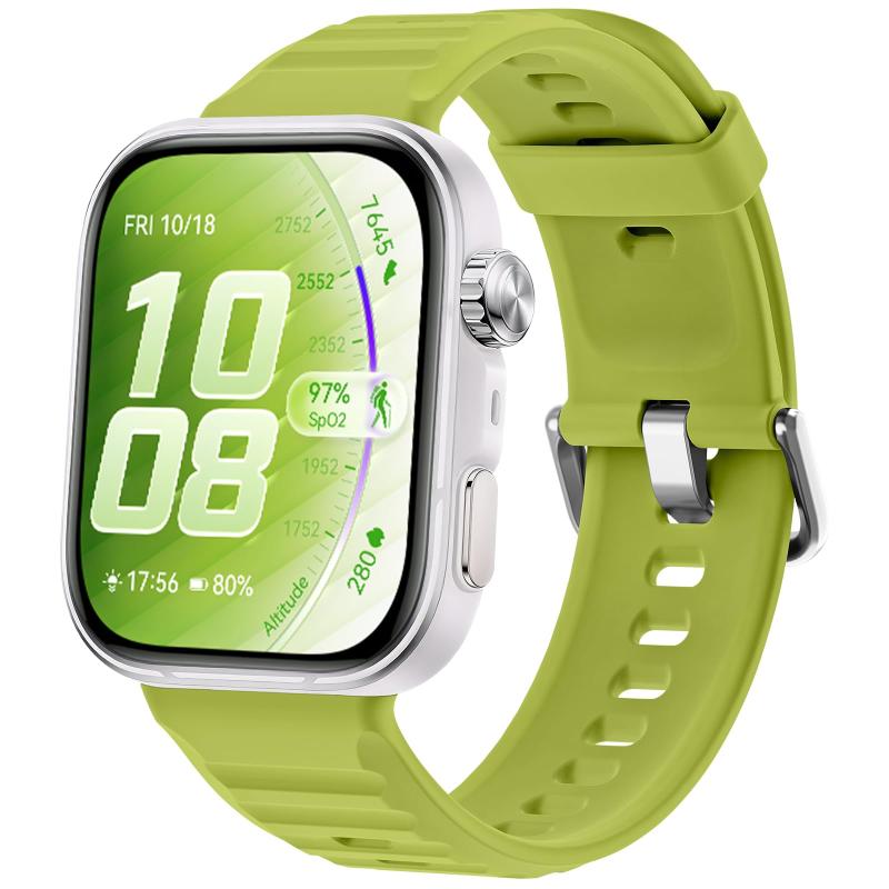  ソフトシリコンバンドHuawei Watch Fit 5 Pro/Fit 4 Pro対応 シリコン製 スポーツバンドHuawei Watch Fit 5/4/3用 交換ベルト 防水 耐衝撃 柔らかい 快適 通気性