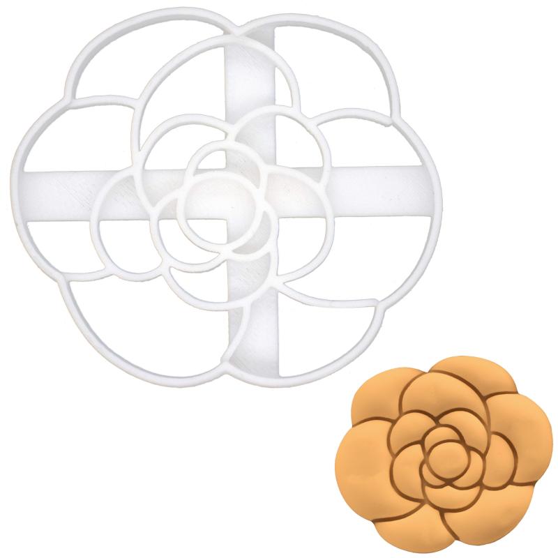 BAKERLOGY 椿の花（シンプル）クッキー型｜焼き菓子やクラフトに使える繊細なビス...