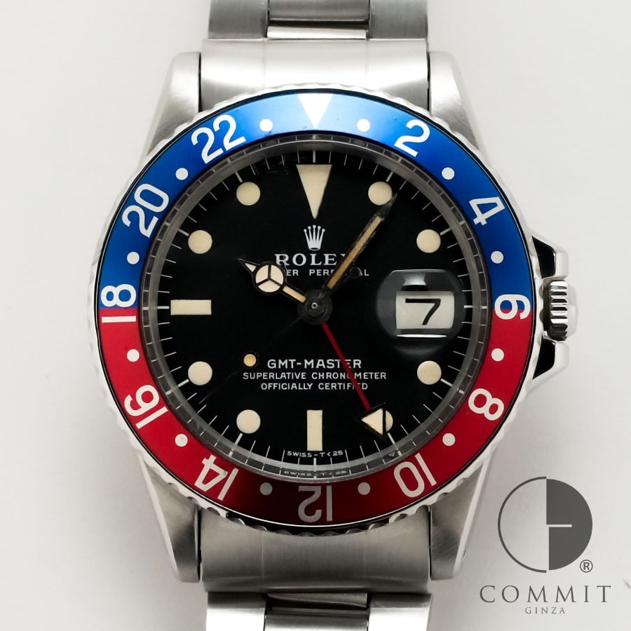 ロレックス GMTマスター Ref.1675 SS ブラック文字盤 ヴィンテージ 【中古】【腕時計】【送料無料】
