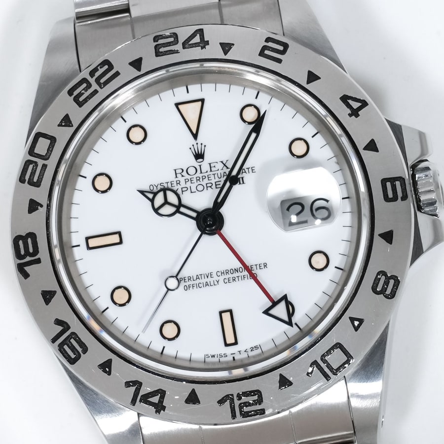 ロレックス エクスプローラーII Ref.16550 SS ホワイト文字盤 セミヴィンテージ 【中古】【腕時計】【送料無料】