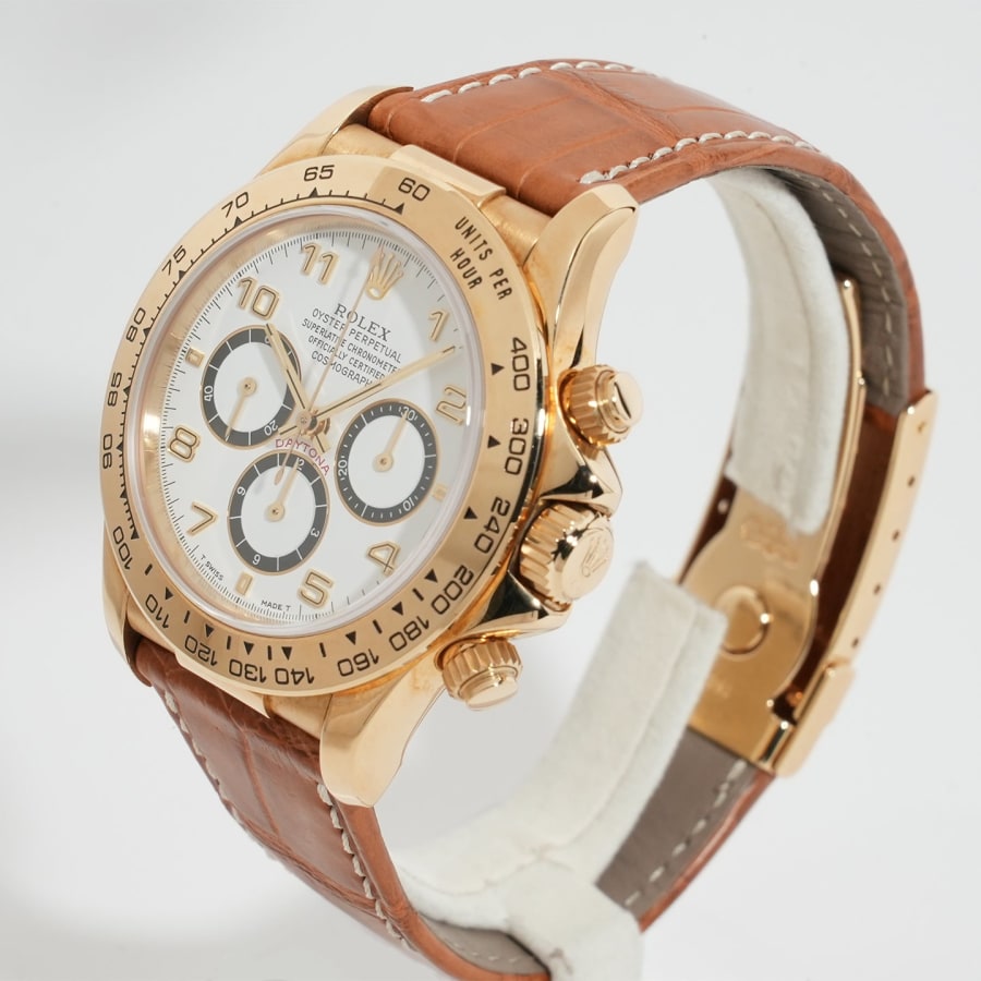 ロレックス デイトナ エルプリメロ Ref.16518 18KYG ホワイト文字盤 【中古】【腕時計】【送料無料】