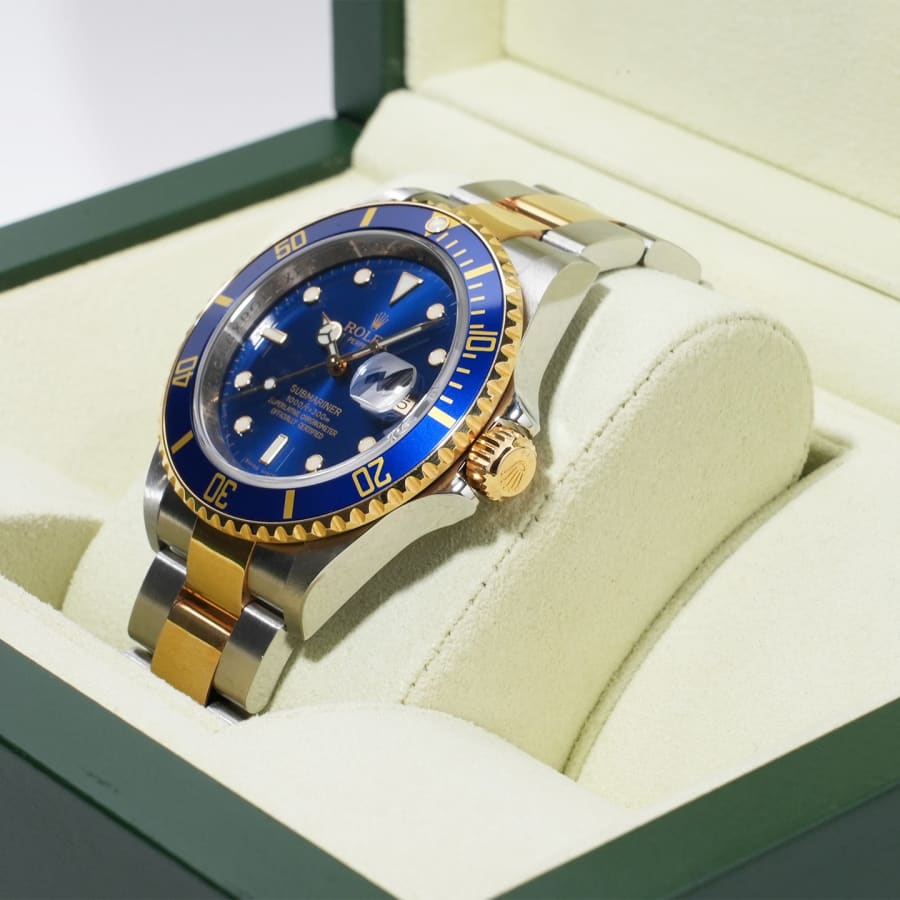 ロレックス サブマリーナー デイト Ref.16613 SS/YG ブルー文字盤 【中古】【腕時計】【送料無料】