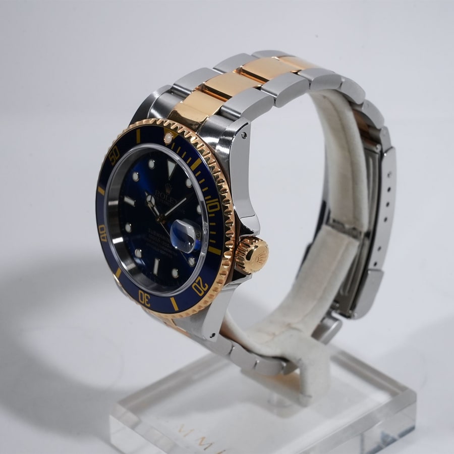 ロレックス サブマリーナー デイト Ref.16613 SS/YG ブルー文字盤 【中古】【腕時計】【送料無料】