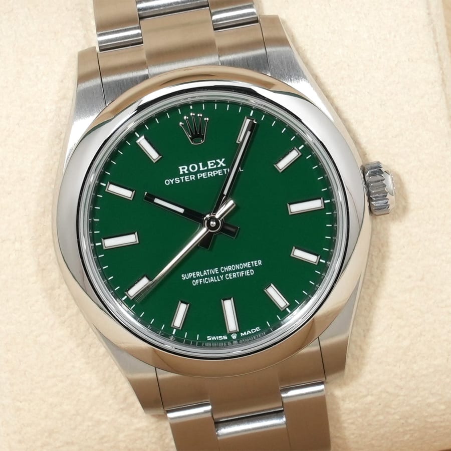 ロレックス オイスターパーペチュアル31 Ref.277200 SS グリーン文字盤 【未使用】【腕時計】【送料無料】