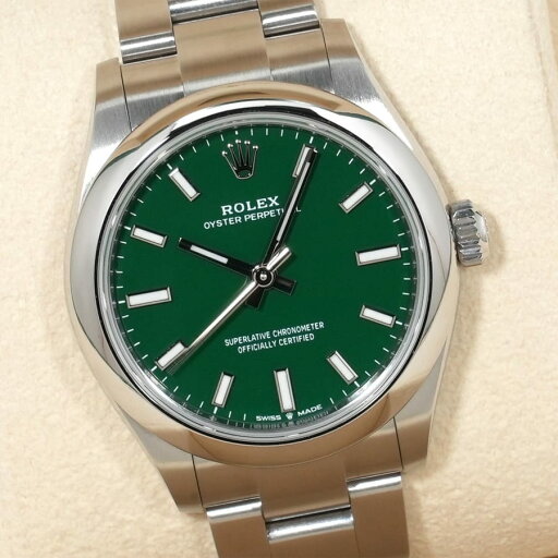 ロレックス オイスターパーペチュアル31 Ref.277200 SS グリーン文字盤 【未使用】【腕時計】【送料無料】