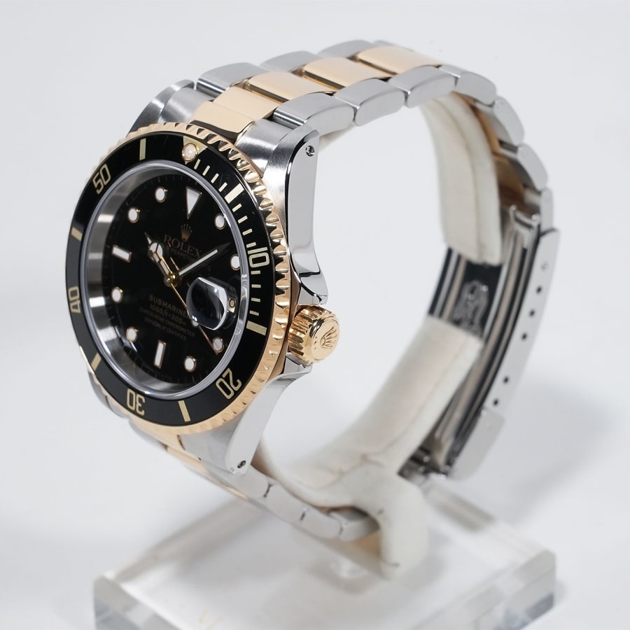 ロレックス サブマリーナー デイト Ref.16613LN SS/YG ブラック文字盤 セミヴィンテージ 【美中古】【腕時計】【送料無料】