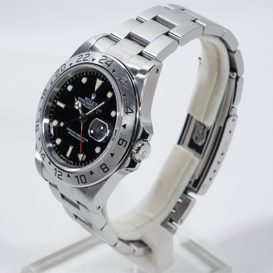 ロレックス エクスプローラーII Ref.16570 SS ブラック文字盤 【中古】【腕時計】【送料無料】