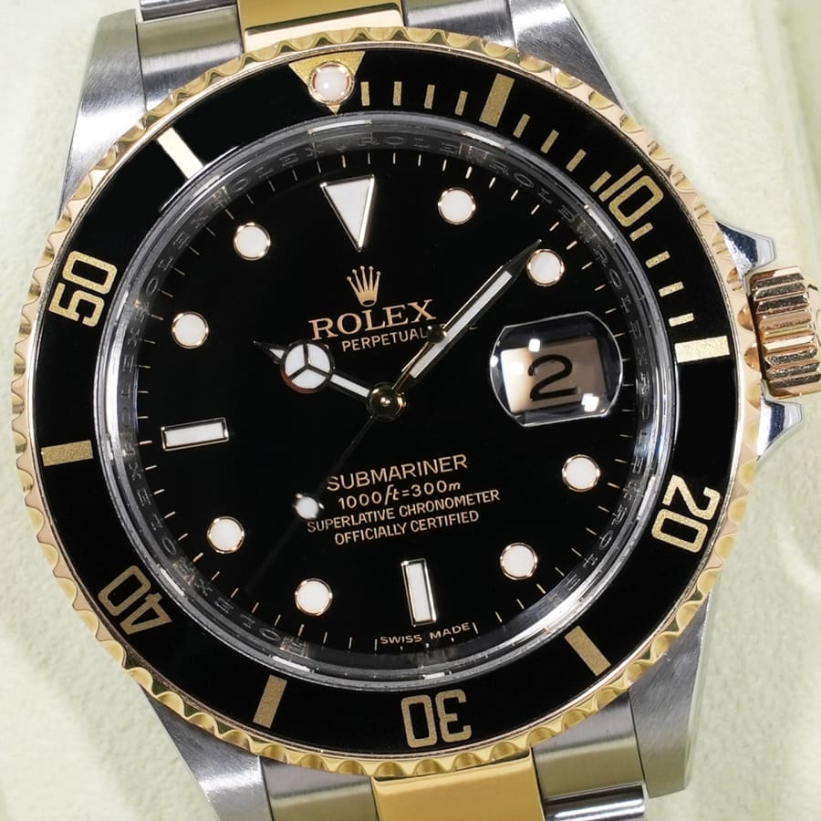 ロレックス サブマリーナー デイト Ref.16613LN SS/YG ブラック文字盤 【中古】【腕時計】【送料無料】