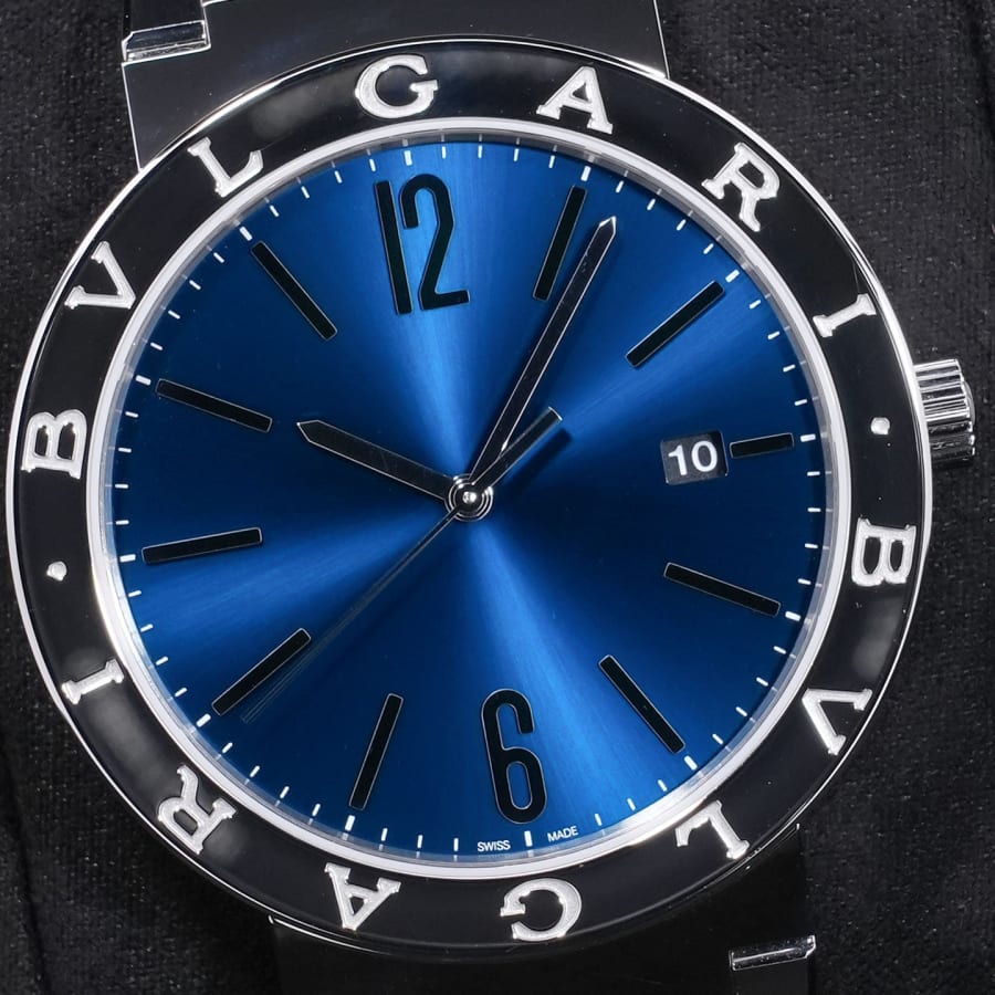 ブルガリ ブルガリブルガリ Ref.103720 SS ブルー文字盤 【中古】【腕時計】【送料無料】