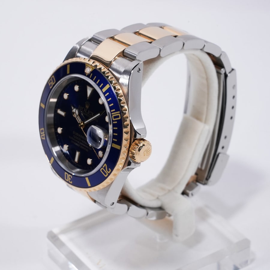 ロレックス サブマリーナー デイト Ref.16613 ステンレススチール/イエローゴールド ブルー文字盤 【中古】【腕時計】【送料無料】