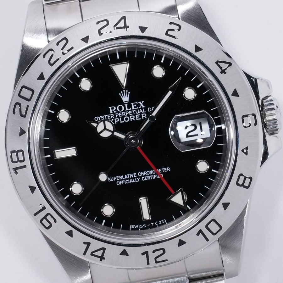 ロレックス エクスプローラーII Ref.16570 ステンレススチール ブラック文字盤 セミヴィンテージ 【中古】【腕時計】【送料無料】