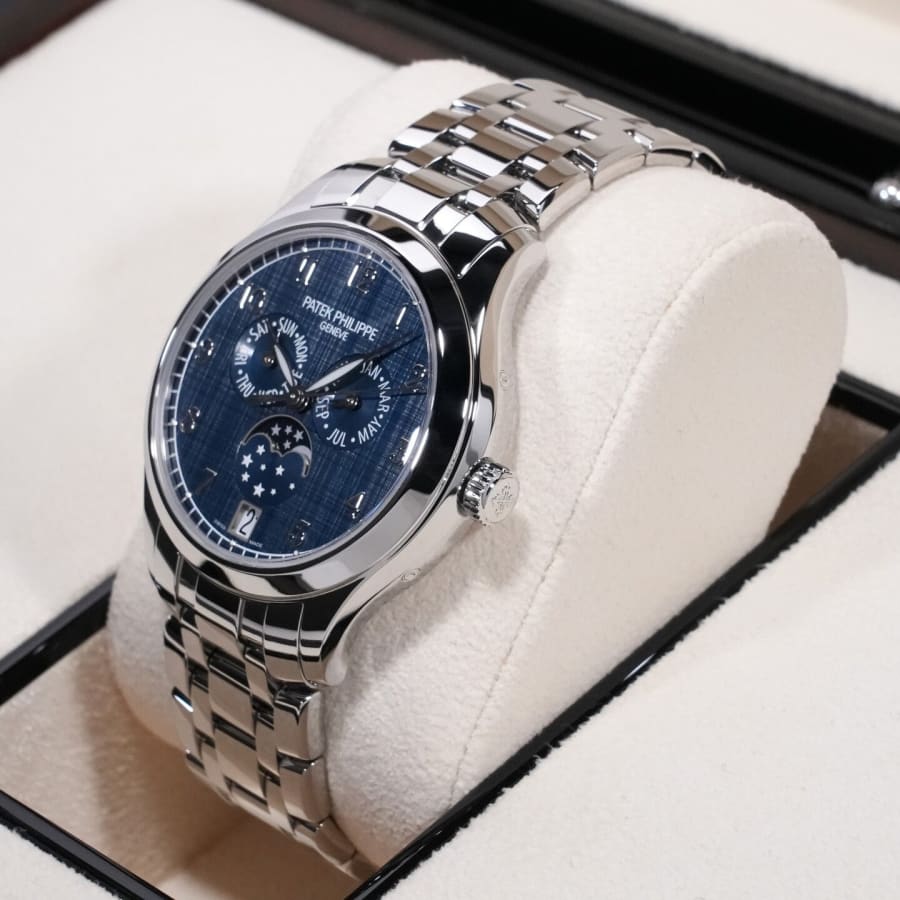 パテックフィリップ アニュアルカレンダー ムーンフェイズ Ref.4947/1A-001 ステンレススチール ブルー文字盤 【未使用】【腕時計】【送料無料】
