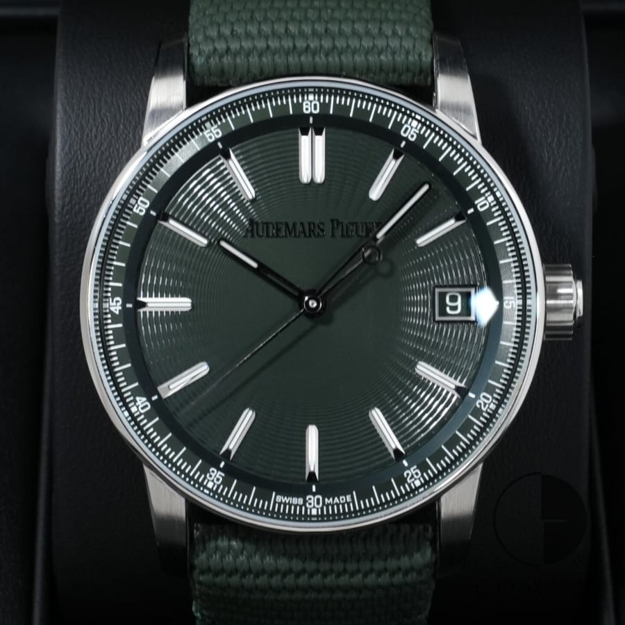 オーデマピゲ CODE 11.59 バイ オーデマ ピゲ Ref.15210ST.OO.A056KB.01 ステンレススチール グリーン文字盤 【美品】【腕時計】【送料無料】