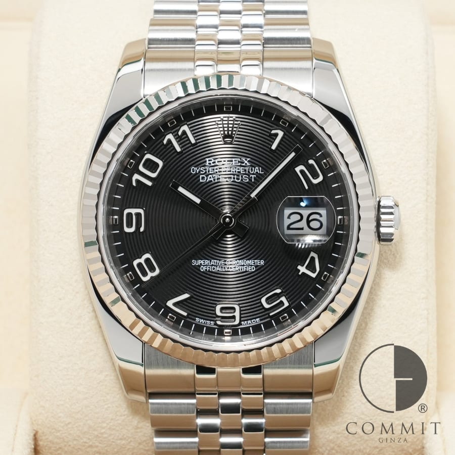 ロレックス デイトジャスト36 Ref.116234 ステンレススチール/ホワイトゴールド ブラックコンセントリ..