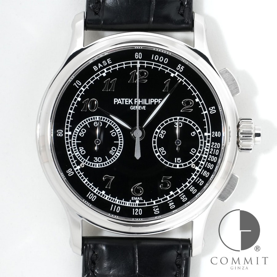 パテックフィリップ スプリットセコンド クロノグラフ Ref.5370P-001 プラチナ ブラック エナメル文字盤 【美品】【腕時計】【送料無料】