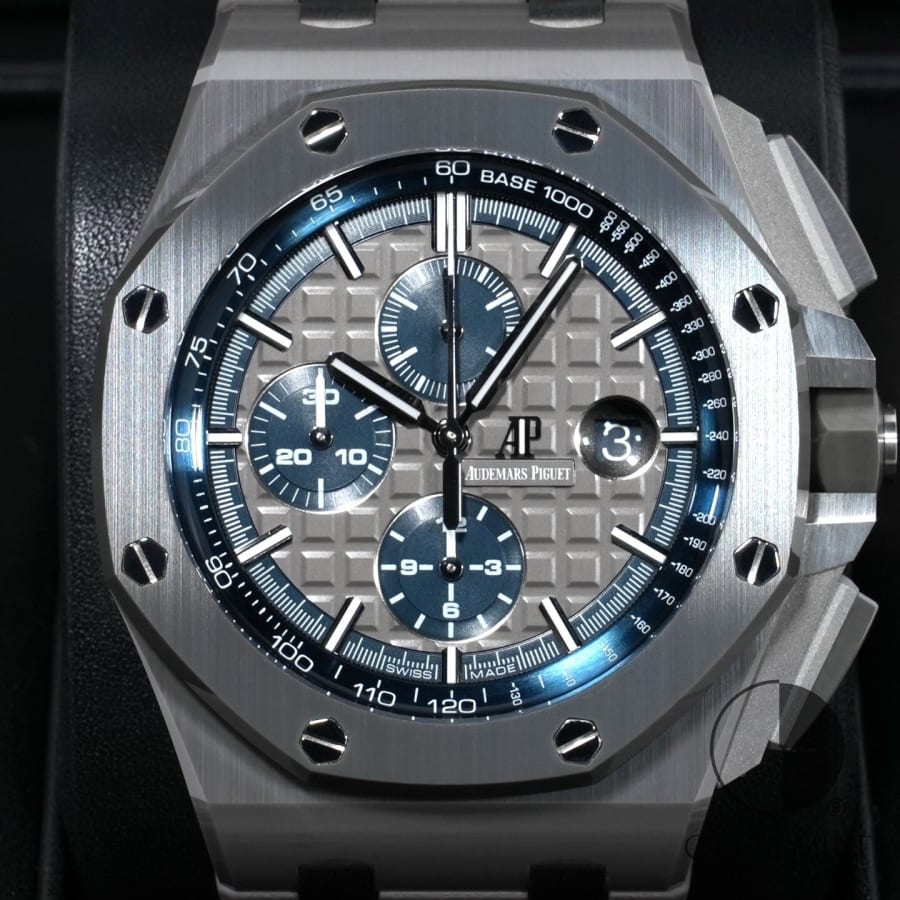 オーデマピゲ ロイヤルオーク オフショア クロノグラフ Ref.26405CG.OO.A004CA.01 セラミック グレーxブルー文字盤 【美品】【腕時計】【送料無料】(2)