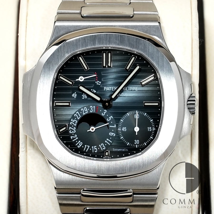 パテックフィリップ ノーチラス プチコンプリケーション TIFFANY&CO. Ref.5712/1A-001 ステンレススチール ブルー文字盤 【中古】【腕時...