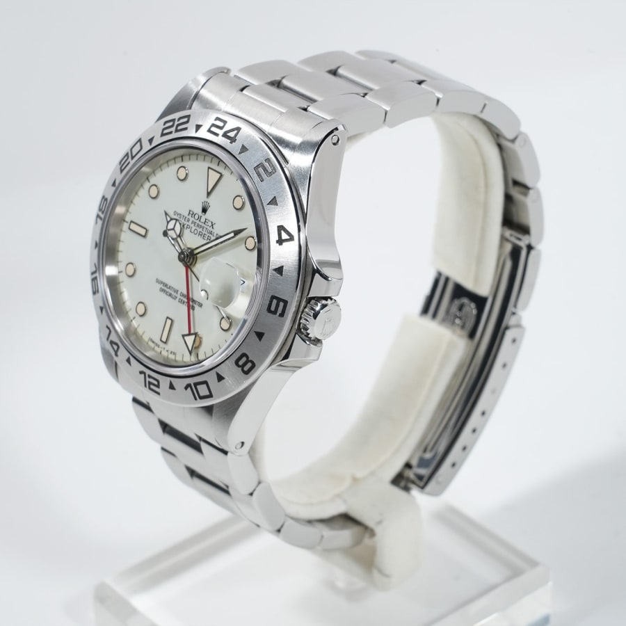 ロレックス エクスプローラーII Ref.16550 ステンレススチール アイボリー文字盤 オイスターブレスレット セミヴィンテージ 【中古】【腕時計】【送料無料】