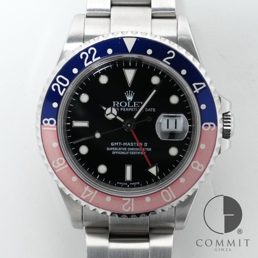 ロレックス GMTマスターII Ref.16710 ステンレススチール ブラック文字盤 オイスタ...